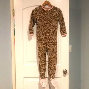 Carter’s footie pajamas in leopard